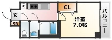 拡大写真:吹田市西御旅町 2階213の間取り