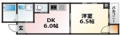拡大写真:大阪市東淀川区瑞光3丁目 3階301の間取り
