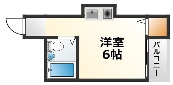 拡大写真:大阪市東淀川区菅原6丁目 2階201の間取り