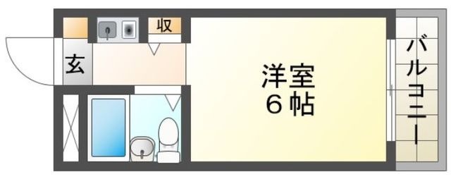 拡大写真:大阪市東淀川区下新庄4丁目 4階403の間取り