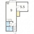 札幌市手稲区富丘一条5丁目の間取図