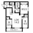 サクラブール手稲前田の間取図