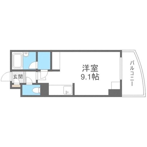 拡大写真:札幌市手稲区手稲本町一条4丁目 8階802の間取り
