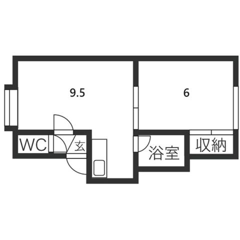 拡大写真:札幌市手稲区曙三条3丁目 3階201の間取り