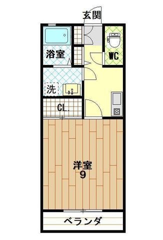 拡大写真:メゾン多田A棟 2階202の間取り