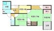 錦見貸家の間取図