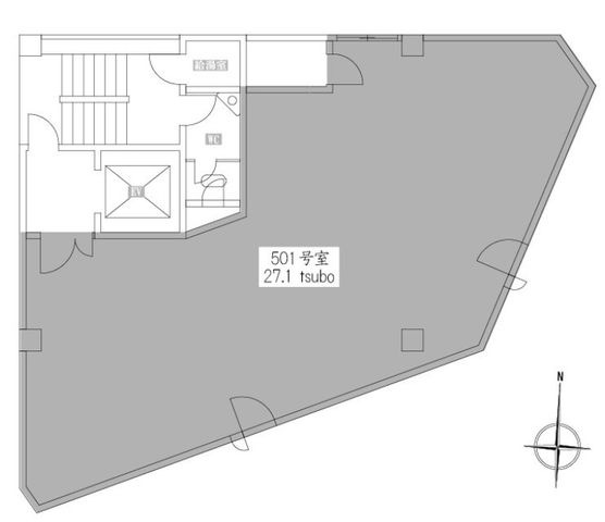 拡大写真：大阪市福島区福島５丁目 5階5の間取り