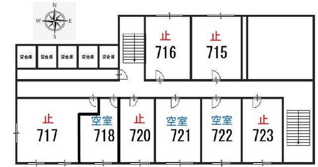 拡大写真:大阪市福島区福島5丁目 7階73の間取り