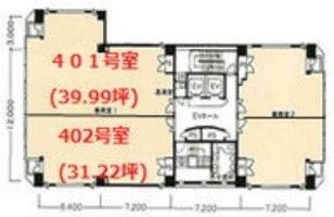 拡大写真：大阪市北区天神橋４丁目 4階41の間取り