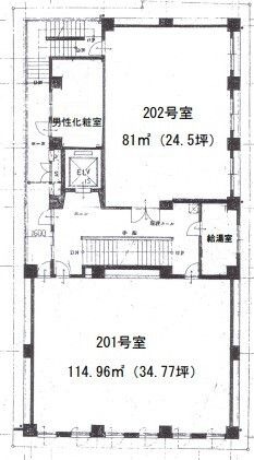 拡大写真:大阪市北区芝田2丁目 2階2の間取り