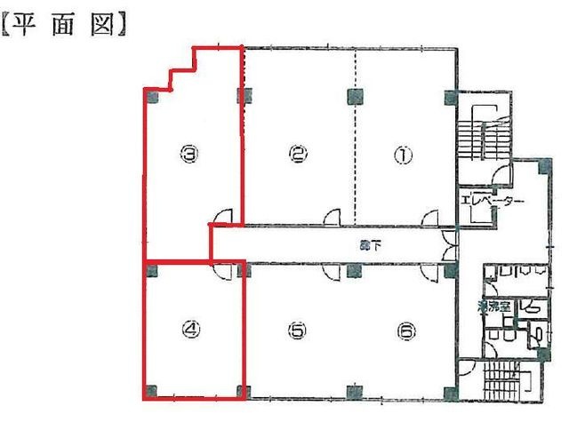 拡大写真:吹田市垂水町3丁目 6階64の間取り