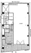大阪市中央区材木町の間取図