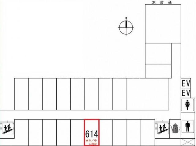 拡大写真:大阪市西区西本町1丁目 6階6の間取り
