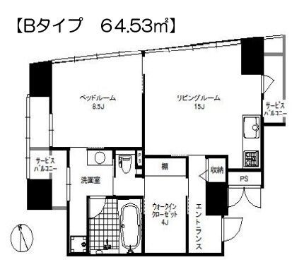 拡大写真:大阪市福島区福島6丁目 12階12の間取り
