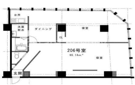 拡大写真:大阪市中央区西心斎橋2丁目 2階2の間取り