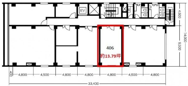 拡大写真:大阪市中央区南船場2丁目 4階4の間取り