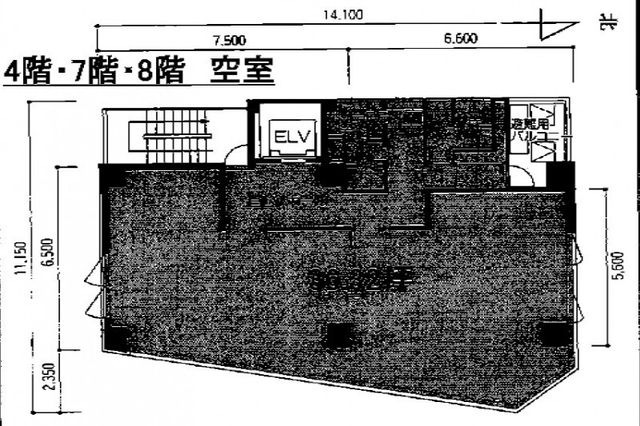 拡大写真:大阪市西区京町堀2丁目 4階4の間取り