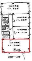 写真:大阪市西区新町2丁目 6階60の間取図