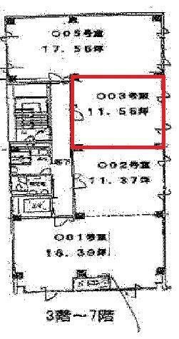 拡大写真:大阪市西区新町2丁目 6階61の間取り