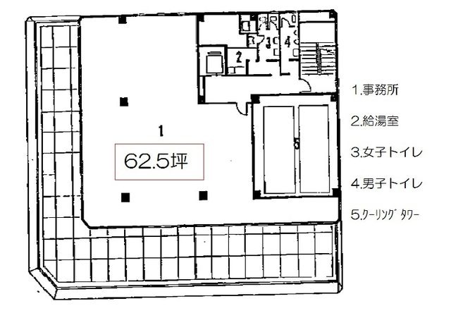 拡大写真:大阪市北区堂島浜1丁目 4階4の間取り