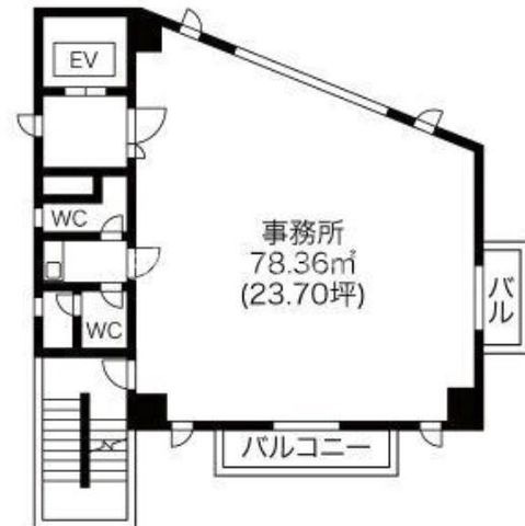 拡大写真:大阪市北区中津6丁目 6階6の間取り