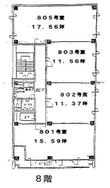 写真:大阪市西区新町2丁目 8階8の間取図