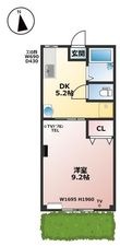 コスモハイツ虹の間取図
