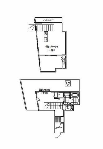 拡大写真:ラトロータ 6階K1の間取り