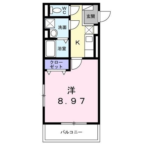 拡大写真:さくらテラス 2階207の間取り