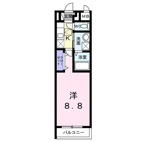 拡大写真:ブレーメンハウス 1階104の間取り