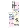 ボヌール イコウの間取図