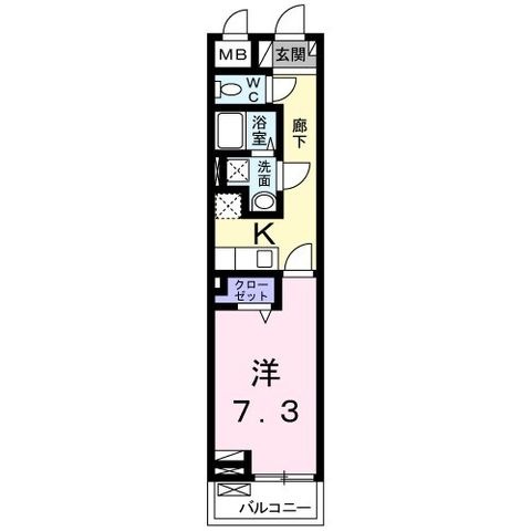 拡大写真:ヴァリ ブリエ 2階202の間取り