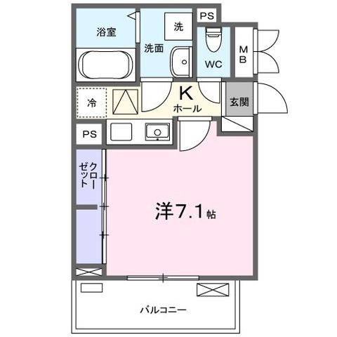 拡大写真:グラース 1階101の間取り