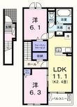 リバーテラスKの間取図
