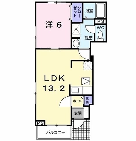拡大写真：エラルバ 1階101の間取り