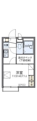 拡大写真:レオパレスフェアリーテールI 1階106の間取り