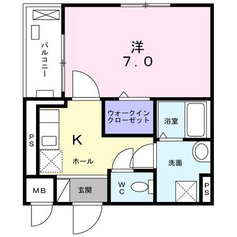 拡大写真:コート デュ ソミュール 3階301の間取り