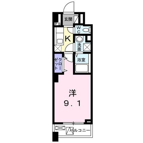 拡大写真:メゾンド・ボナー扇 弐番館 6階602の間取り
