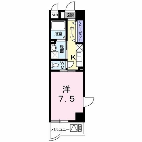 拡大写真:アルバルーチェ 4階401の間取り