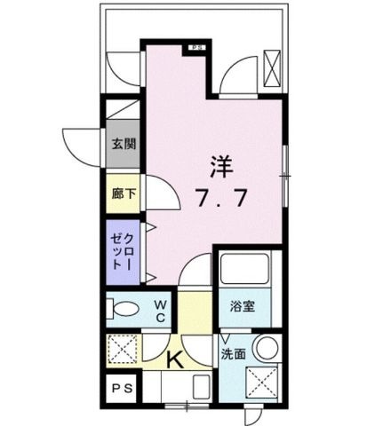 拡大写真:ソレイユ深沢 3階301の間取り
