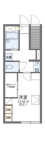 拡大写真:レオパレスアルテイル 1階K1の間取り