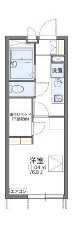 拡大写真:レオパレス歩 1階102の間取り