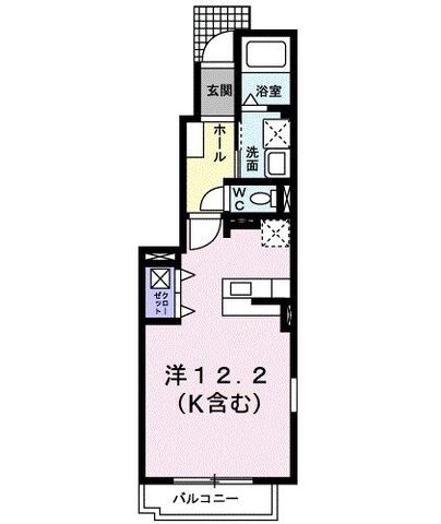 拡大写真:ベル アルカンシエル 1階101の間取り