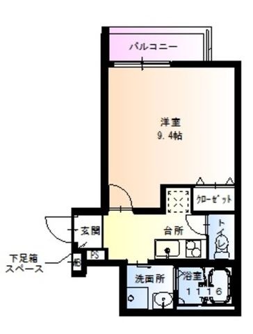 拡大写真:尼崎市大庄 西町1丁目 1階102の間取り