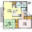 箕面市西小路3丁目の間取図
