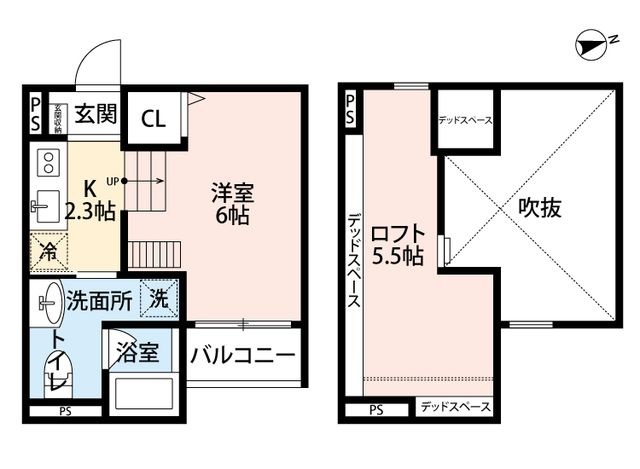 拡大写真:大阪市生野区林寺6丁目 2階202の間取り