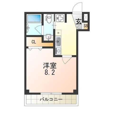 拡大写真:大阪市西淀川区大和田1丁目 4階402の間取り
