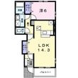 アンジュ・ドゥ・ボヌールＢの間取図