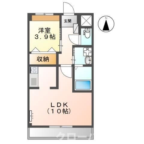 拡大写真:プランドール 2階203の間取り