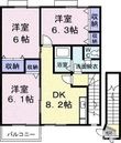 イースト丸亀 Dの間取図
